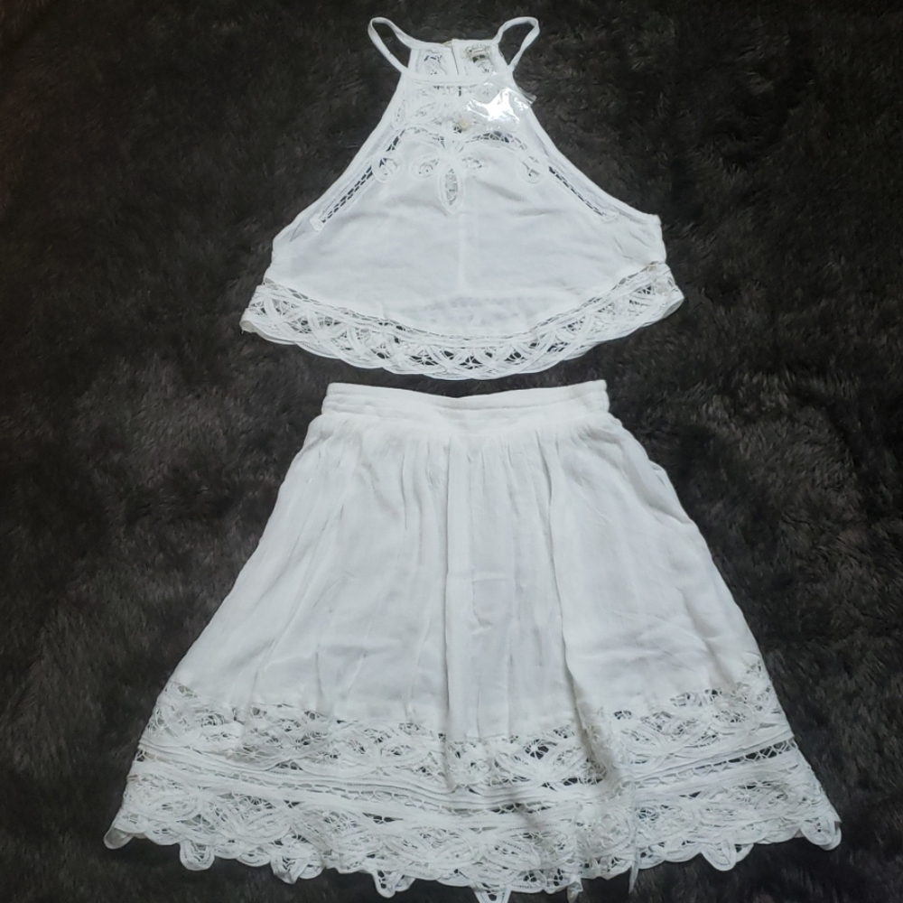 Free people two pieces mini skirt healter set - Picture 4 of 9